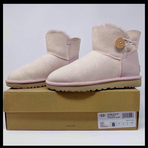 🎉HP🎉 UGG Mini Bailey Button Boot Pink - Picture 7 of 8